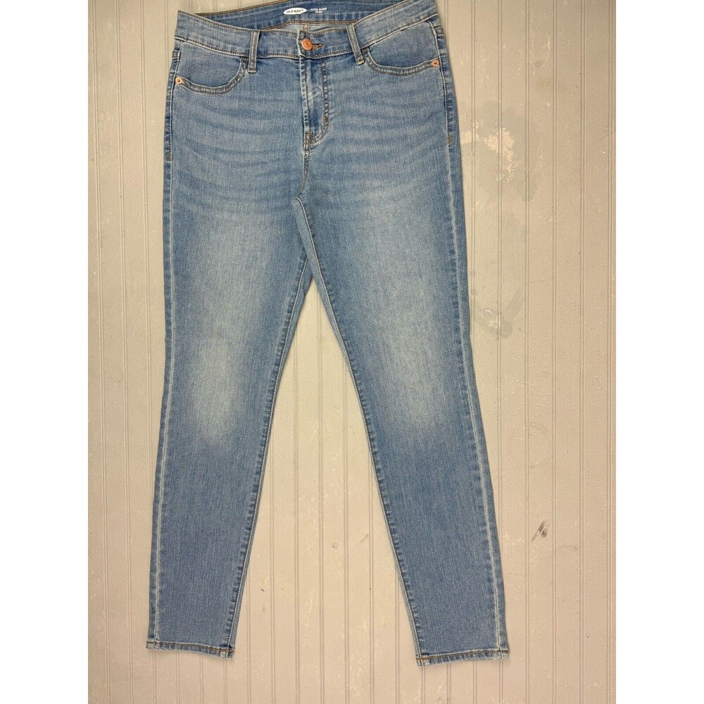 Old Navy Size 8 Womens Jeans Mid Rise Super Skinny Light Wash Stretch